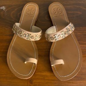 Tory Burch Val Flat Toe Ring Sandals